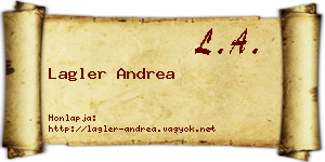 Lagler Andrea névjegykártya